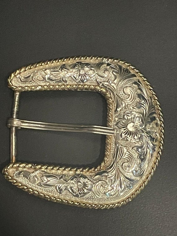 Justin-Mexican Silver Belt Buckle