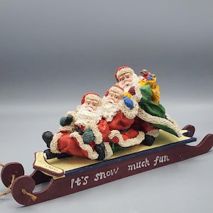 Colección navideña vintage Papá Noel en trineo