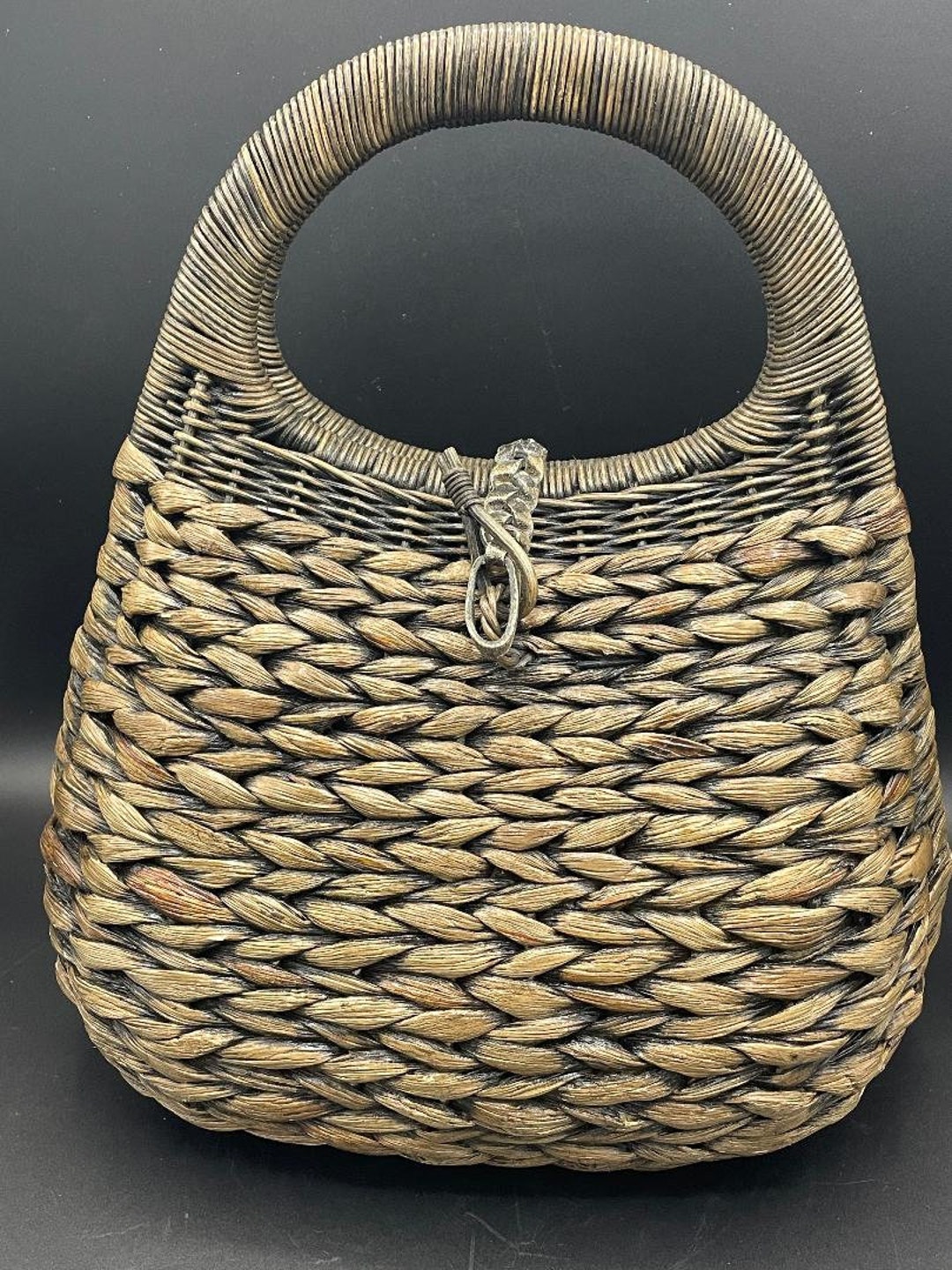 Rattan Purse With Seagrass Handle - Etsy