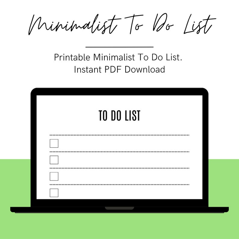 Printable Minimalist to Do List. A4 Size. Instant PDF Download - Etsy