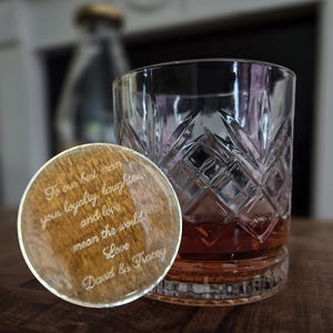 Personalised Whisky Glass With Your Handwritten Message Engraved.