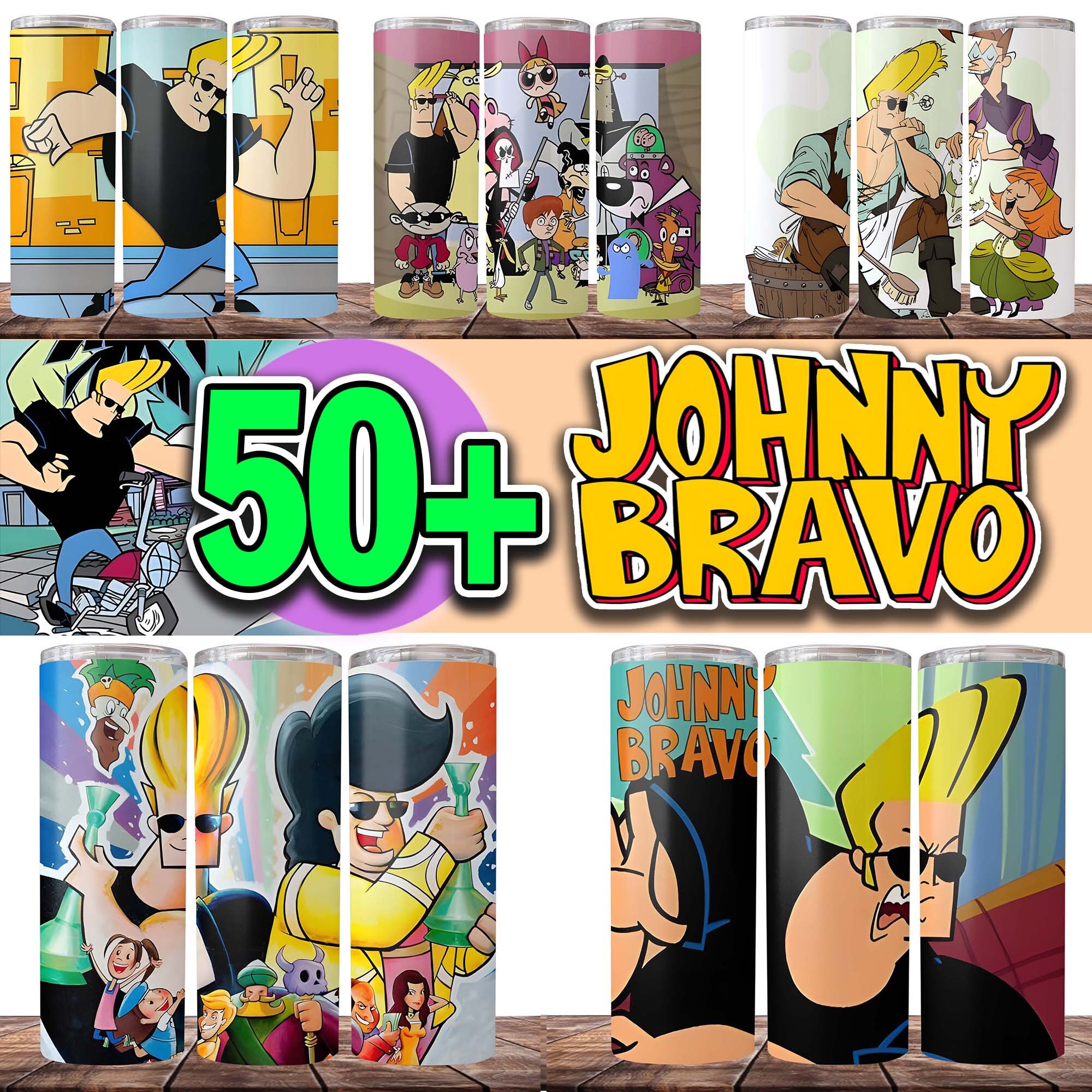 50 Cartoon Tumbler Bundle A Muscular Guy Tumbler 20oz Skinny - Etsy
