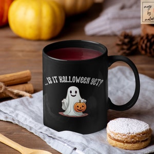 Halloween Schwarz Kaffeetasse Niedliche Halloween Geist Becher Festliche Halloween Kaffeetasse Kürbis Becher Geist Becher Herbst Kaffeetasse Halloween Geschenke