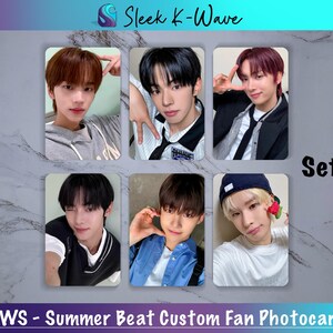 TWS - Cartes photo K-pop personnalisées Summer Beat créées par des fans
