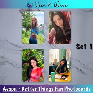 Aespa - Cartes photo K-pop Better Things faites par des fans