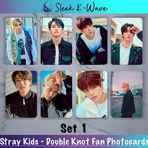Stray Kids - Cartes photo K-pop personnalisées faites par des fans à double nœud