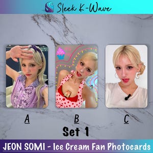 JEON SOMI - Cartes photo K-pop personnalisées Crème glacée faites par des fans