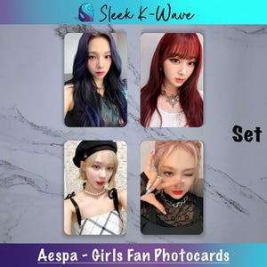Aespa - Cartes photo K-pop personnalisées pour filles faites par des fans