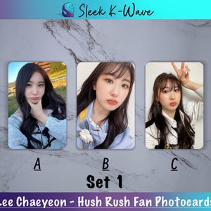 LEE CHAE YEON - Cartes photo K-pop personnalisées Hush Rush faites par des fans