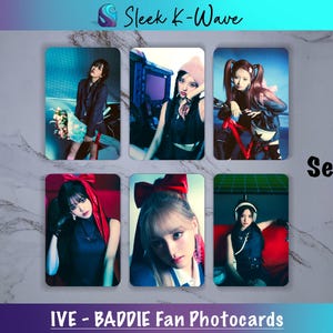 IVE - Cartes photo K-pop personnalisées BADDIE créées par des fans