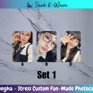 CHUNGHA - Cartes photo K-pop personnalisées STRESS faites par des fans