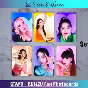 STAYC - Cartes photo K-pop personnalisées RUN2U créées par des fans