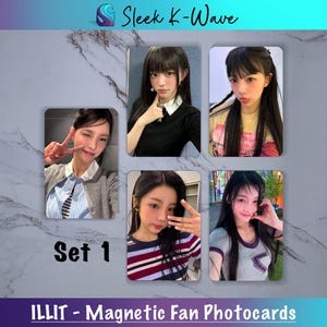 ILLIT - Cartes photo magnétiques K-pop personnalisées faites par des fans