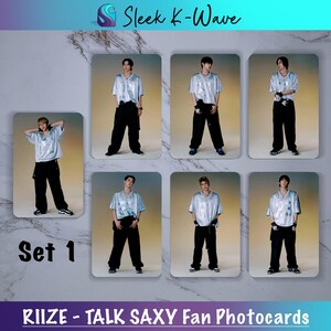 RIIZE - TALK SAXY Cartes photo K-pop personnalisées faites par des fans