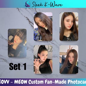 MEOVV - Cartes photo K-pop personnalisées MEOW Name créées par des fans