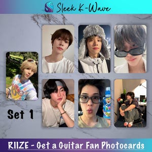 RIIZE - Cartes photo K-pop personnalisées pour guitare