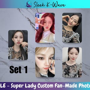 GIDLE - Cartes photo K-pop personnalisées Super Lady créées par des fans