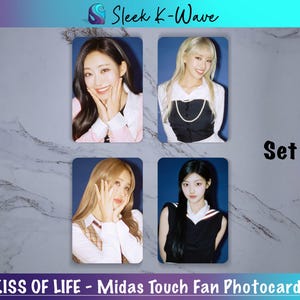KISS OF LIFE - Cartes photo K-pop personnalisées fabriquées par des fans Midas Touch