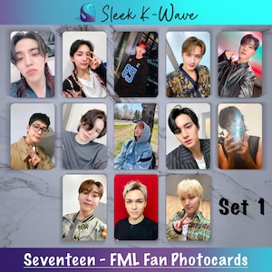 Seventeen - Cartes photo K-pop personnalisées FML faites par des fans