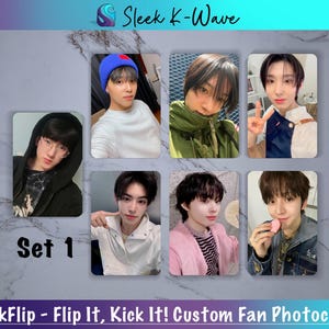 KickFlip - Retournez-le, donnez-lui un coup de pied ! Cartes photo K-pop personnalisées faites par des fans