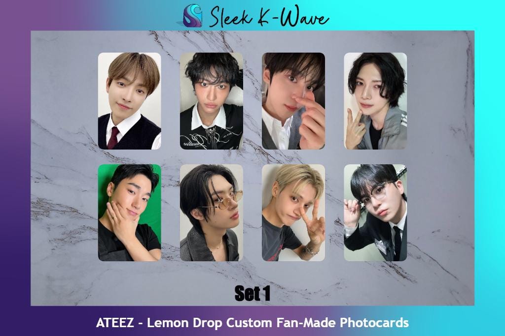 Ateez Lemon Drop Photocards - Etsy