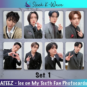 ATEEZ - Cartes photo K-pop personnalisées, faites de la glace sur mes dents