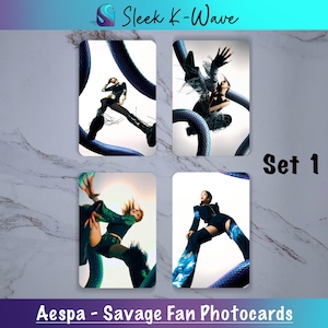 Aespa - Cartes photo K-pop personnalisées Savage faites par des fans