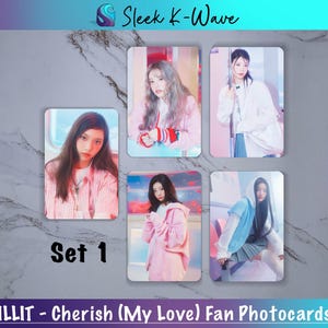 ILLIT - Cartes photo K-pop personnalisées Cherish (My Love) faites par des fans