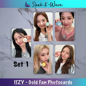 ITZY - Cartes photo K-pop personnalisées GOLD faites par des fans