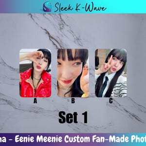 CHUNGHA - EENIE MEENIE Cartes photo K-pop personnalisées faites par des fans