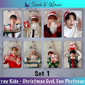Stray Kids - Cartes photo K-pop personnalisées pour le réveillon de Noël