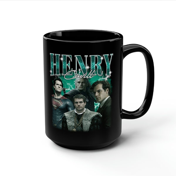 Retro Henry Cavill Coffee Mug -Henry Cavill Mug ,Henry Cavill Gift For Fan
