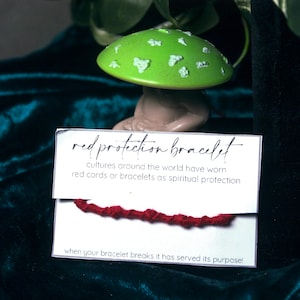 Red Protection Bracelet | Knot Magic Ward | Red Witch&#39;s Bracelet
