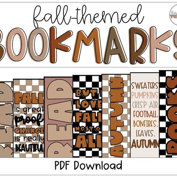 Fall Themed Bookmarks