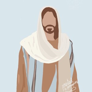 Jesus Christ Minimalist Digital Wall Art