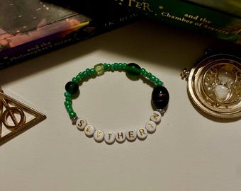 Slytherin- Harry Potter Beaded Bracelets