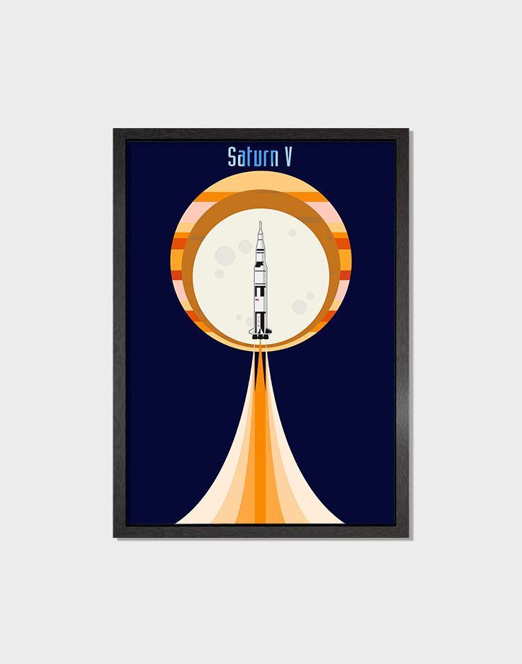 Saturn V | NASA | Wall Art | Custom Printed | Minimalist | Personalised | High Quality |