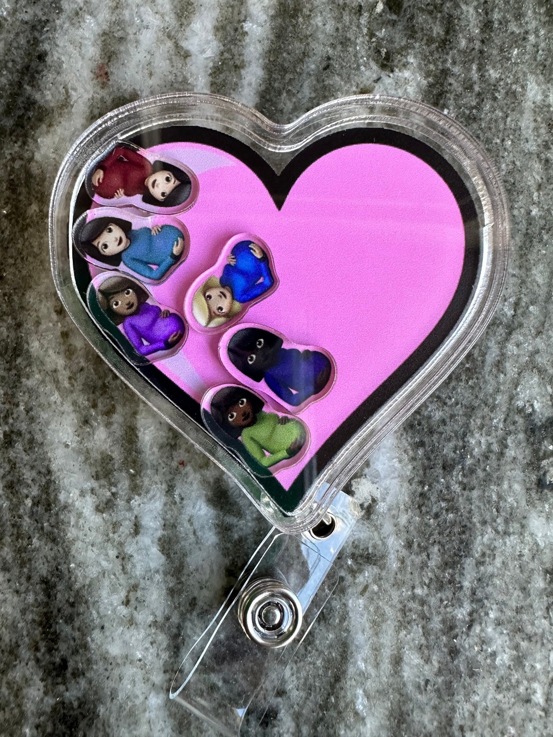 Baby Mama Shaker Badge Reel, Labor and Delivery Shaker Badge Reel, L&D