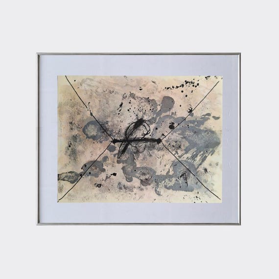 RUPA No.30 — L'Enveloppe (The Envelope) | Antoni Tàpies | Framed Vintage Art Print | Litograph Reproduction