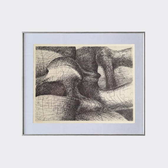 RUPA No.24 — Elephant Skull (Plate VIII) | Henry Moore | Framed Vintage Art Print | Etching Reproduction