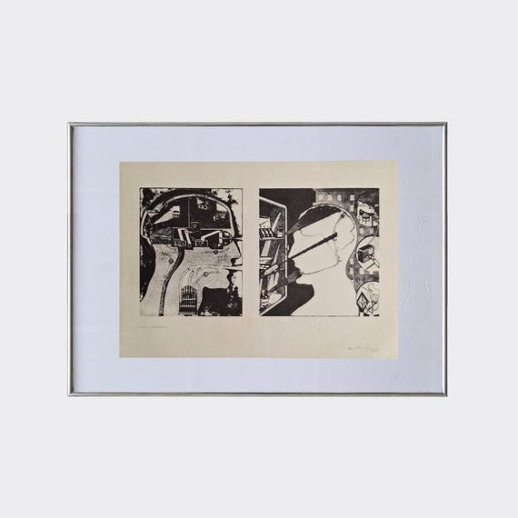 RUPA No.48 — Perception Through Impression | Eduardo Paolozzi | Framed Vintage Art Print | Litograph Reproduction