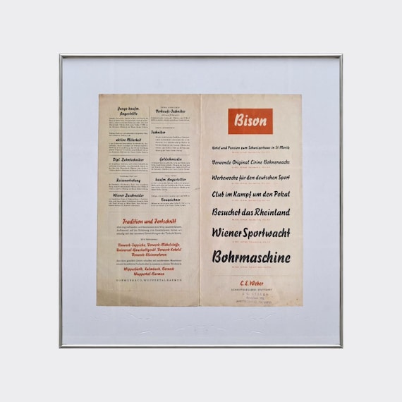 AKSARA No.03 — Bison | Vintage Typography Specimen | Graphic Design Ephemera (c.1940s)