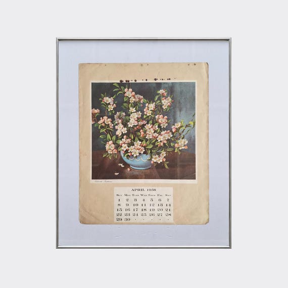HISTORIA No.09 — April 1956 | The Art of Passing Time | Vintage Calendar Advertisement | Chloride Batteries