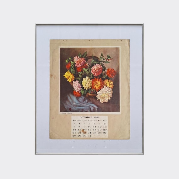 HISTORIA No.15 — October 1956 | The Art of Passing Time | Vintage Calendar Advertisement | Chloride Batteries