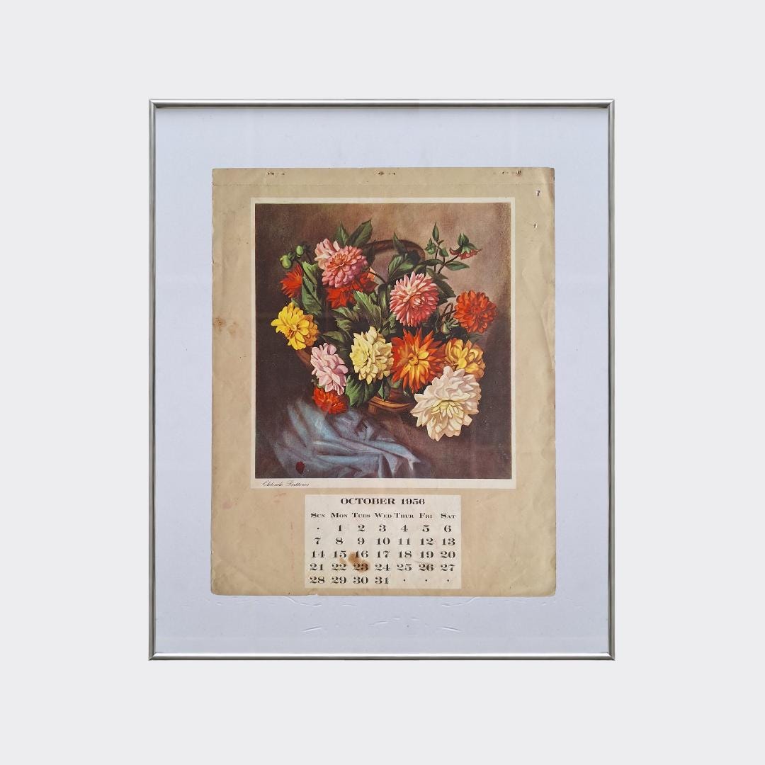 1956 Vintage Calendars - Etsy