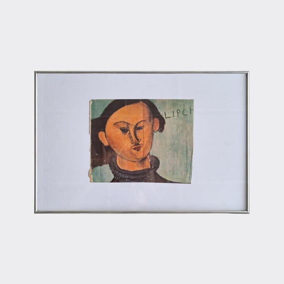 RUPA No.02 — Jacques & Berthe Lipchitz (Modigliani) | Framed Visual Ephemera | Vintage Art Book Plate, 1950s