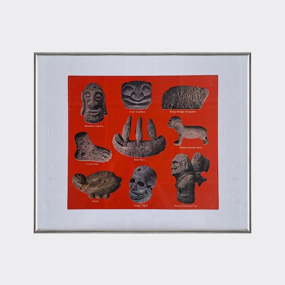 HISTORIA No.01 — Red Artefacts | Vintage Archaeology Print