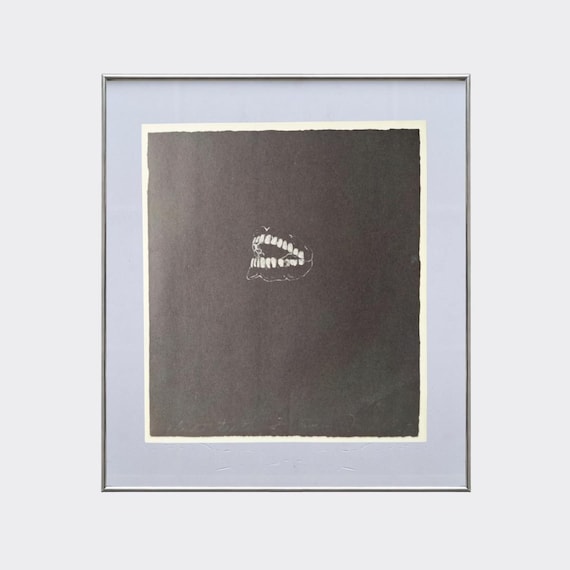 RUPA No.55 — White Teeth | Jim Dine | Framed Vintage Art Print | Litograph Reproduction