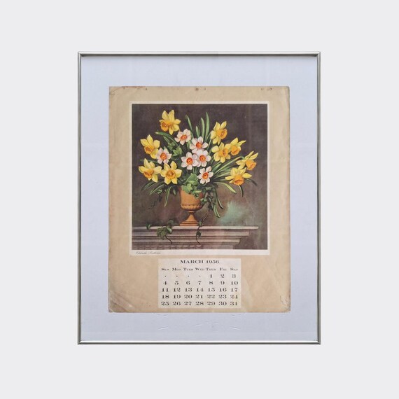 HISTORIA No.08 — March 1956 | The Art of Passing Time | Vintage Calendar Advertisement | Chloride Batteries