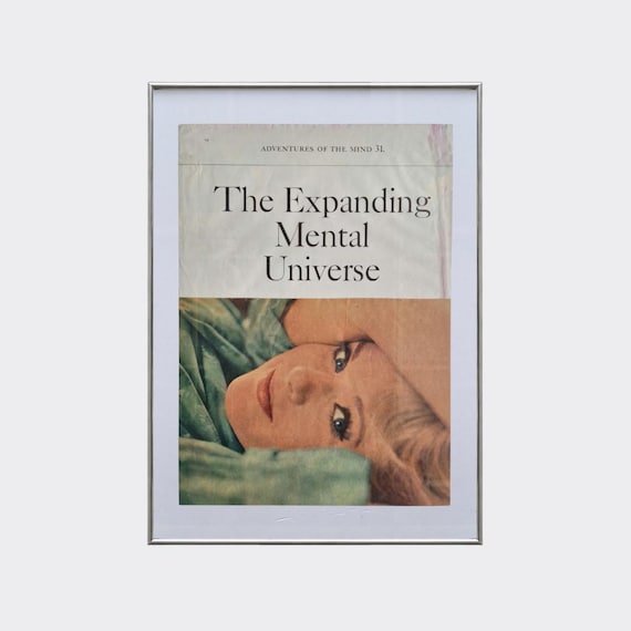 MANTRA No.04 — The Expanding Mental Universe | Framed Found Poem | Vintage Magazine Ephemera